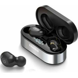 Fineblue AIR-55 In-ear Bluetooth Handsfree Ακουστικά με Θήκη Φόρτισης Μαύρα