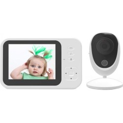Baby Monitor 3.5″ LCD SM-35R με Αισθητήρα IR, Θερμοκρασίας, Νυχτερινή Λήψη & Ενδοεπικοινωνία - OEM