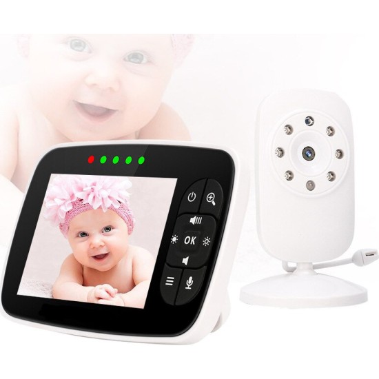 Baby Monitor 3.5″ LCD με Αισθητήρα IR, Θερμοκρασίας, Νυχτερινή Λήψη & Ενδοεπικοινωνία SM-35 Baby Monitor 3.5″ LCD με Αισθητήρα IR, Θερμοκρασίας, Νυχτερινή Λήψη & Ενδοεπικοινωνία SM-35