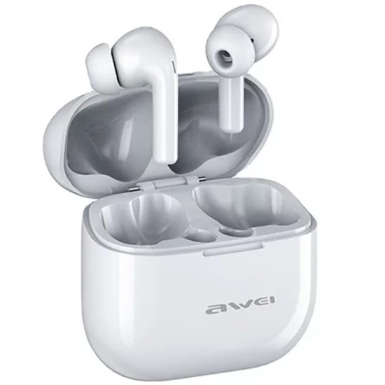 Awei T1 Pro In-ear Bluetooth Handsfree Ακουστικά με Αντοχή στον Ιδρώτα και Θήκη Φόρτισης Λευκά Awei T1 Pro In-ear Bluetooth Handsfree Ακουστικά με Αντοχή στον Ιδρώτα και Θήκη Φόρτισης Λευκά