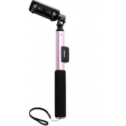 Selfie Stick Remax RP-P4 Bluetooth (Πολύ-Λειτουργικό) Αλουμινίου – Ροζ