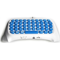 Ασύρματο Πληκτρολόγιο Bluetooth για PlayStation 4 - DOBE Wireless Keyboard Controller for PS4 White/Blue