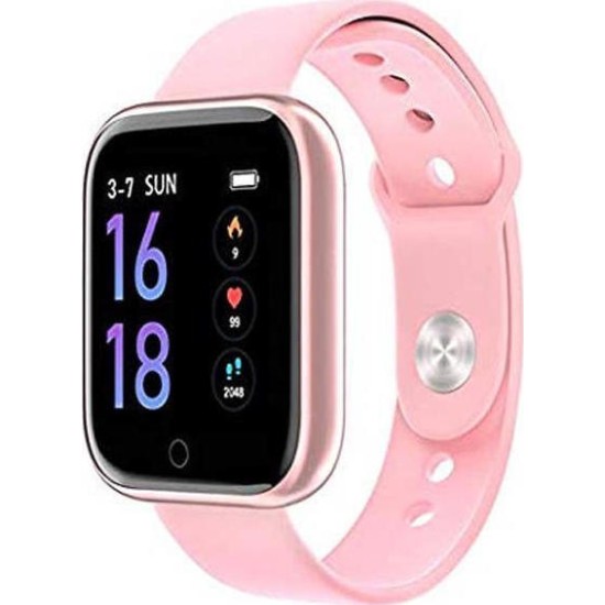 T80 Smartwatch με Παλμογράφο (Ροζ)