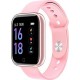 T80 Smartwatch με Παλμογράφο (Ροζ)
