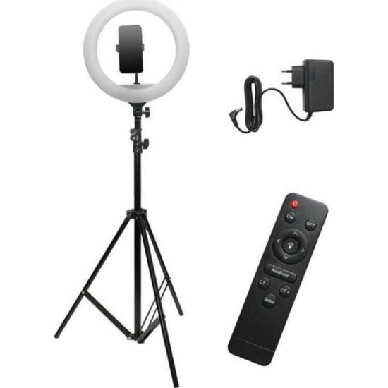 Επαγγελματικό Φωτογραφικό Φωτιστικό με Τηλεκοντρόλ 35.6cm Ring Lamp Light LED YQ-360B