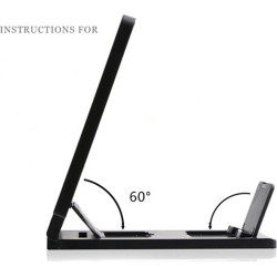 F1 Mobile Phone 3D Screen Amplifier Magnifying Glass HD Stand for Video Bicycle Holder Car Holder Universal - white