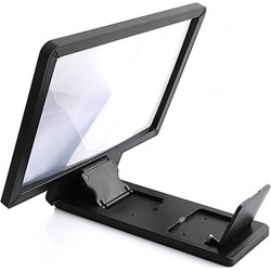 F1 Mobile Phone 3D Screen Amplifier Magnifying Glass HD Stand for Video Bicycle Holder Car Holder Universal - Black