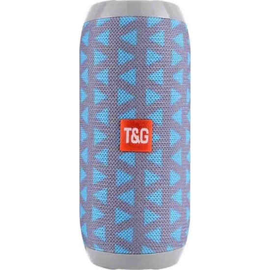 TG117 Portable Bluetooth Stereo Speaker with Built-in MIC, Support Hands-free Calls & TF Card & AUX IN & FM, Bluetooth Distance: 10m(Grey/Blue)