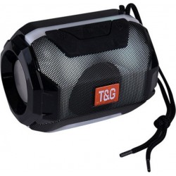 T&G TG162 LED Stereo Portable Bluetooth Speaker with Subwoofer - Black