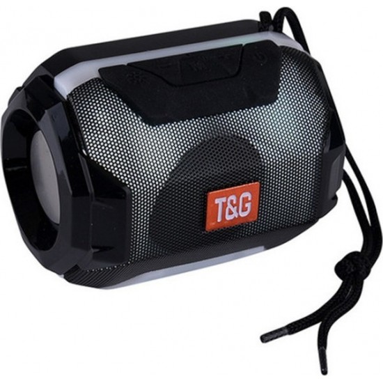 T&G TG162 LED Stereo Portable Bluetooth Speaker with Subwoofer - Black