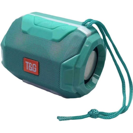 T&G TG162 LED Stereo Portable Bluetooth Speaker with Subwoofer - Turquoise