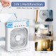 Mini Φορητό Air Cooler - Ανεμιστήρας Ψύξης με Spray Νερού Υδρονέφωσης, LED Φωτισμό, 3 Ταχύτητες Αέρα Λευκό - BD500 oem