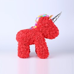 Rose Unicorn 25cm Κόκκινο