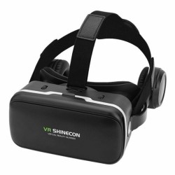 VR Shinecon G04BC γυαλιά εικονικής πραγματικότητας με ενσωματωμένα ακουστικά για κινητά από 4.7" έως 6.3" Μαύρο