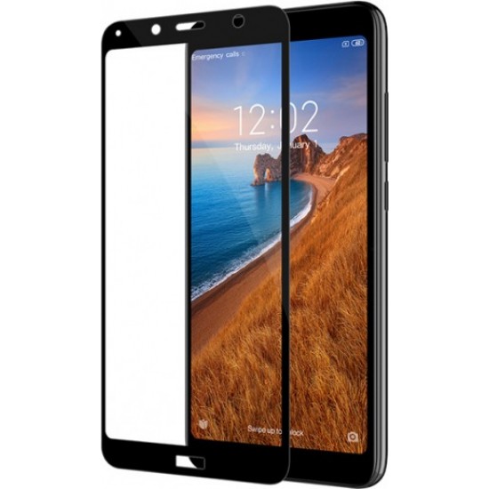 Full Face Tempered Glass Xiaomi Redmi 7A - Black Full Face Tempered Glass Xiaomi Redmi 7A - Black