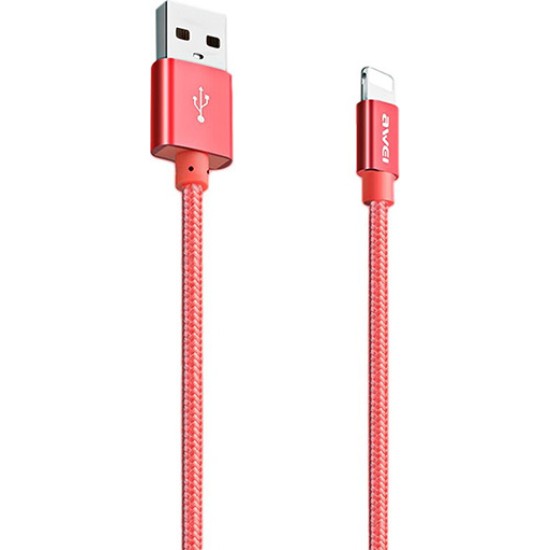 Awei Braided USB to Lightning Cable Ροζ 0.3m (TH-1067) Awei Braided USB to Lightning Cable Ροζ 0.3m (TH-1067)