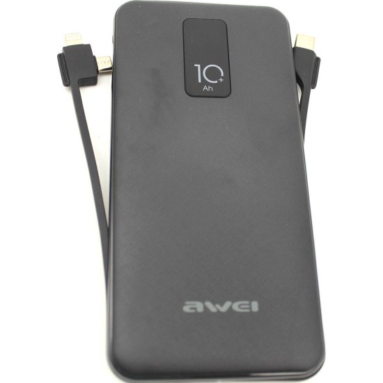 Awei Power Bank P41K 10000mAh Μαύρο
