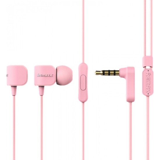 Earphone Remax RM-502 Ροζ Earphone Remax RM-502 Ροζ