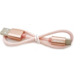 Καλώδιο AWEI CL85 Fast Data 30cm Type C Pink