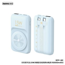 Remax RPP-281 Power Bank 10000mAh 22.5W με Θύρα USB-C Power Delivery Μπλε