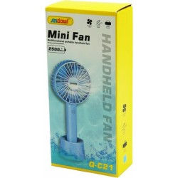 Φορητός ανεμιστήρας χειρός mini Andowl Q-C21 γαλάζιο