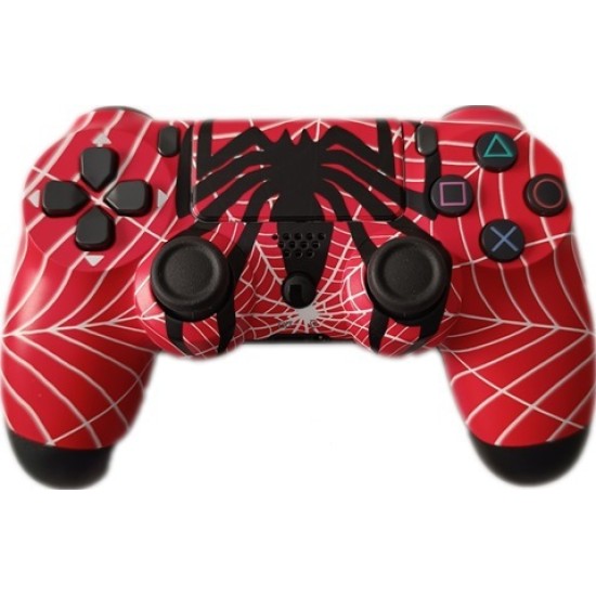 Ασύρματο Χειριστήριο Doubleshock 4 Bluetooth Για PS4 FIFA Spiderman Κόκκινο oem
