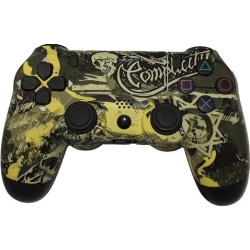 Ασύρματο Χειριστήριο Doubleshock 4 Bluetooth Για PS4 Skull Κίτρινο oem
