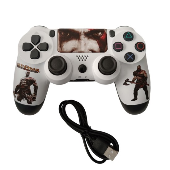 Ασύρματο Χειριστήριο Doubleshock 4 Bluetooth Για PS4 God of War Λευκό oem