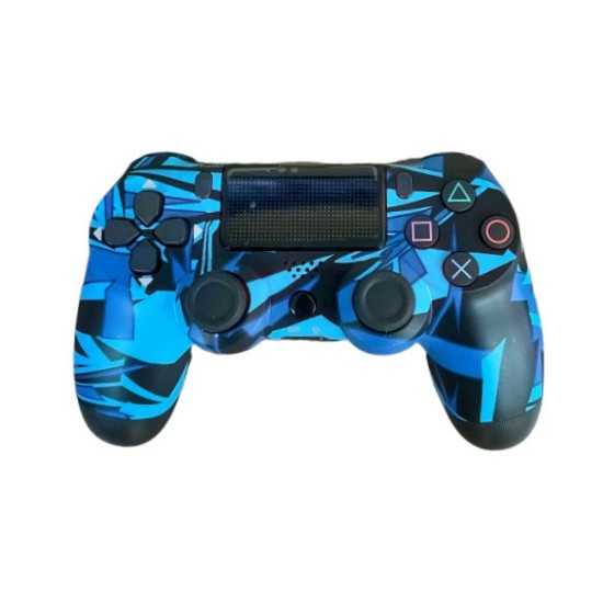 Ασύρματο Χειριστήριο Doubleshock 4 Bluetooth Για PS4 Blue Geometric oem Ασύρματο Χειριστήριο Doubleshock 4 Bluetooth Για PS4 Blue Geometric oem
