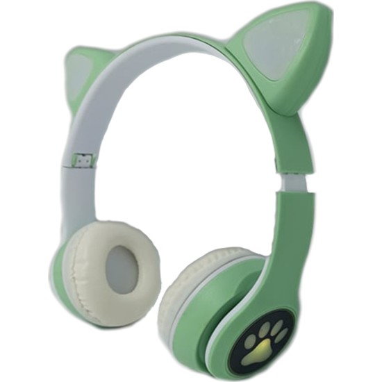 Ασύρματα Over Ear Παιδικά Ακουστικά Cat Headphones VZV-23Μ - Green