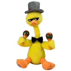 Παπάκι 32cm που χορεύει, τραγουδάει και μιλάει Duck Dancing, Talking, Sing with maracas, Gifts Toys (oem)