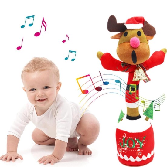 Λούτρινο Χριστουγεννιάτικο Τάρανδος με Κίνηση & Ήχο oem