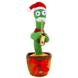 Κάκτος Άγιος Βασίλης με τρομπέτα που χορεύει, τραγουδάει και μιλάει oem