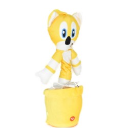 Λούτρινος Κάκτος επαναφορτιζόμενος κιτρινος SONIC που χορεύει τραγουδέι και μιλάει