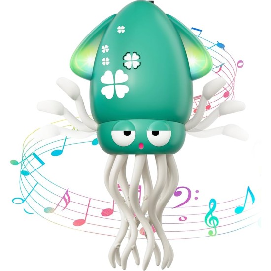 Dancing Squid Toy – Musical Crawling Octopus Διαδραστικό παιχνίδι χορευτικού καλαμαριού με μουσική, φώτα και αποφυγή εμποδίων