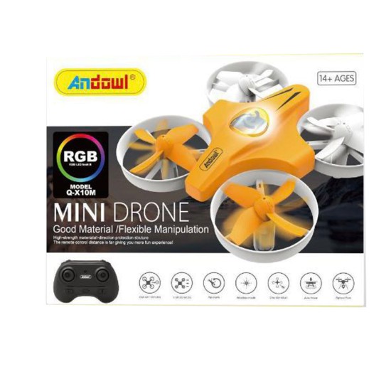 Andowl Q-X10M Drone Παιδικό χωρίς Κάμερα σε Πορτοκαλί Χρώμα