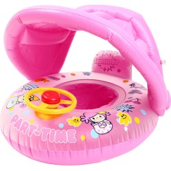 Σωσίβιο Swimtrainer με Μήκος 71εκ. και Σκίαστρο Ροζ 800-85