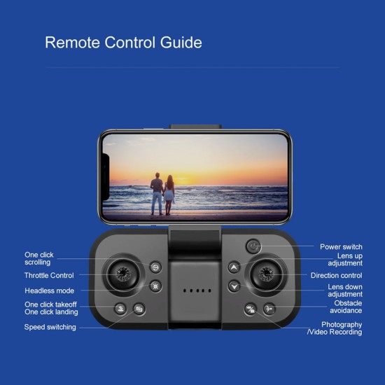 XF-S180 Drone FPV WiFi 2.4 GHz με Κάμερα 720p και Χειριστήριο Orange