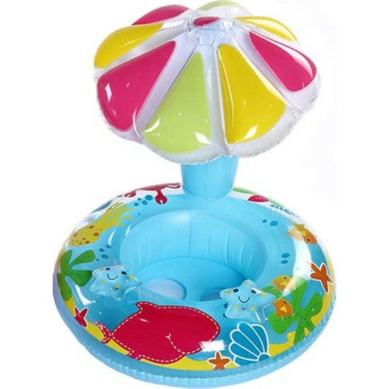 Σωσίβιο με Διάμετρο 99εκ. και Σκίαστρο για Παιδιά Μέχρι 3 Ετών 800-91 Μπλε