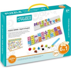 Παιδικό Εκπαιδευτικό Παιχνίδι Toys Bricks Puzzle NO 5993-4 Puzzle Make With Love! Educational Toys 420+ pcs (oem)