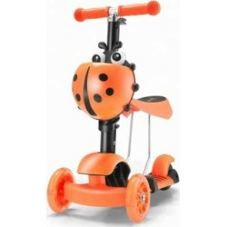Παιδικό Πατίνι 3 σε 1 με 3 Τροχούς LED Glider Scooter - Πορτοκαλί