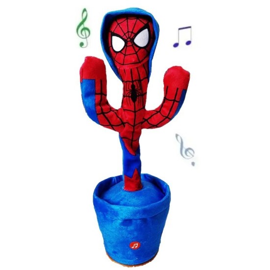 Κάκτος επαναφορτιζόμενος 32cm που χορεύει, τραγουδάει και μιλάει 32cm Gift Toys Spiderman Cactus Dancing, Talking, Sing (oem)