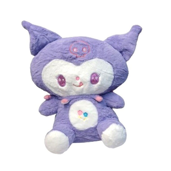 Kuromi βελούδινη κούκλα μωβ 45εκ.