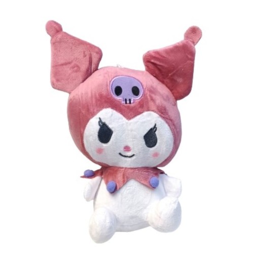 Kuromi βελούδινη κούκλα I love you 25εκ. Ροζ