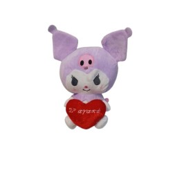 Kuromi βελούδινη κούκλα I love you 25εκ.