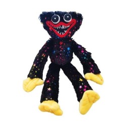 Huggy Wuggy βελούδινη κούκλα Μαύρο Με Glitter 40cm