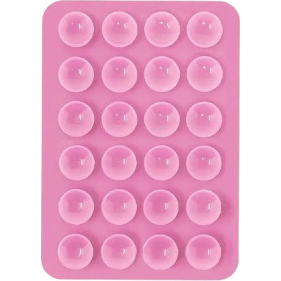 Βεντούζα Selfies Σιλικόνη Αυτοκόλλητη Βάση Ορθογώνιο Σχήμα – Ροζ