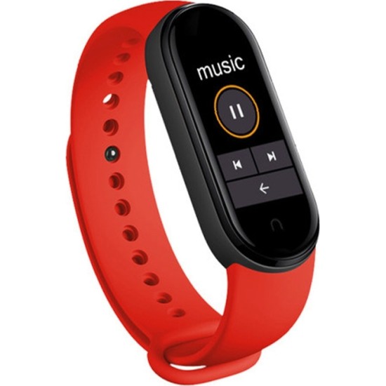 Ρολόι Fitness Tracker με Πιεσόμετρο και Μετρητή Καρδιακών Παλμών Smart Band M6 Χρώματος Ροζ SPM M6-MAGN-Κόκκινο