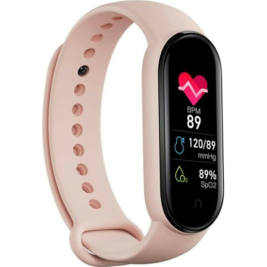 Ρολόι Fitness Tracker με Πιεσόμετρο και Μετρητή Καρδιακών Παλμών Smart Band M6 Χρώματος Ροζ SPM M6-MAGN-Pink