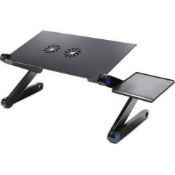 Πτυσσόμενο Τραπεζάκι Laptop με Δύο Ανεμιστήρες Ψύξης και Θέση Mouse - Smart Foldable - Τ9